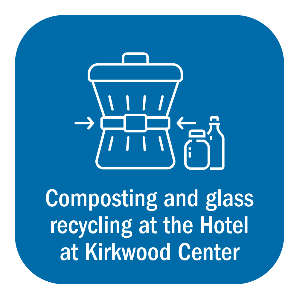 Composting and glass recycling at The Hotel at Kirkwood Center